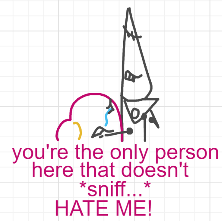 A panel from What's The Point, episode five of the Board Boards object show by Furretwalk/WalkingFurret.